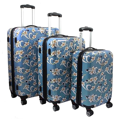 3 Piece Luggage Set Color: Sky Blue