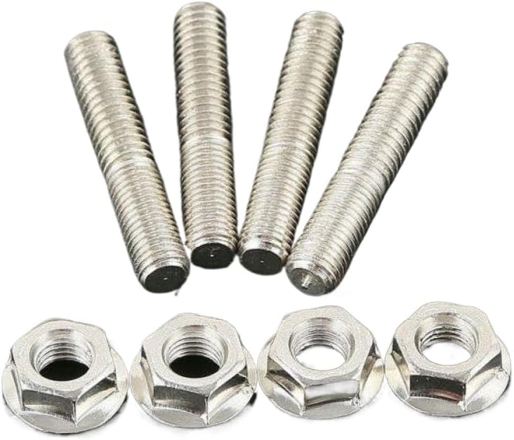 Exhaust Port Studs Nut Compatible with Touring Electra Road Street Sportster 1200 883 Bob Low Rider
