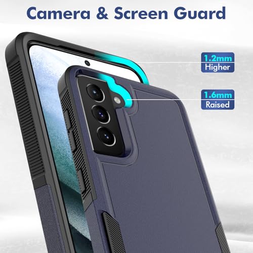 Image of MDCN for Galaxy S21 Plus Case: Dual Layer Protective Heavy Duty Cell Phone Cover Shockproof Rugged with Screen Protector - Military Protection Bumper Tough for Galaxy S21+ Plus 5G, Blue
