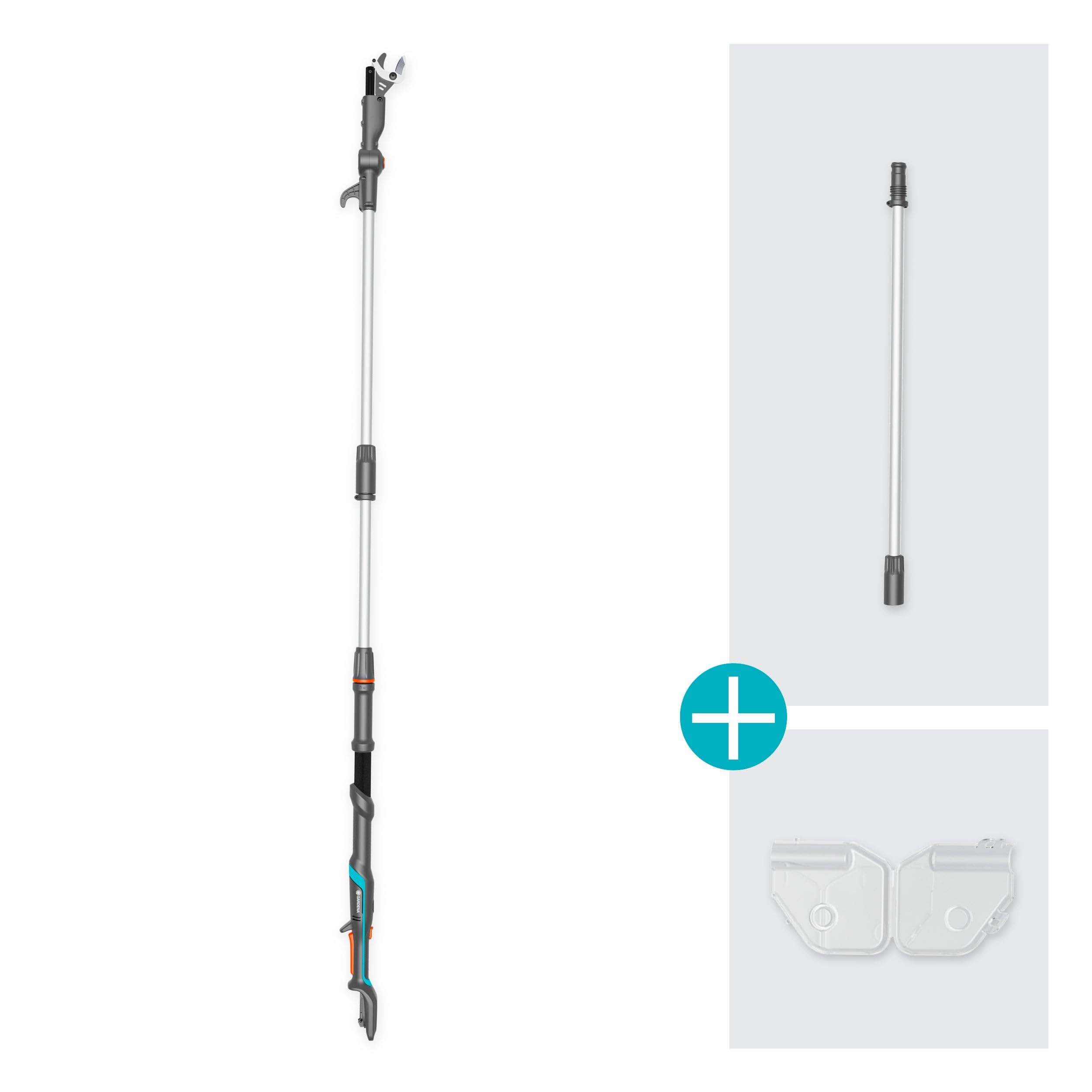 Gardena Coupe-Branches télescopique HighCut 360/18V P4A - sans Chargeur ni Batterie: Portée Jusqu’à 5 m, Tête rotative, Ergonomique, Écran LED, sans Fil (14776-55)