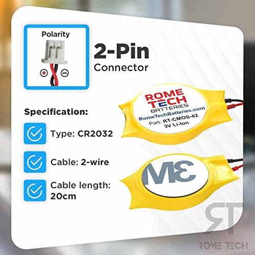 Batería CR2032 3V con cable para Tower Rev2 y Elite Hydrafacial miniatura 2