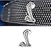 XCBW Emblema del Logo dell'automobile per Adesivo Distintivo Cobra in Metallo griglia Anteriore per F-ORD Mustang Shelby GT500 Accessori per Auto,Argento