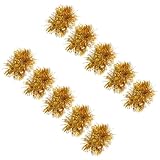 Alipis 10 Stück Teiliges Goldene Cheerleader Pompons mit Wiederverwendbaren Handgelenksbändern Leichte Geruchlose Pompoms für Sportveranstaltungen Schulwettkämpfe und Kinderaufführungen