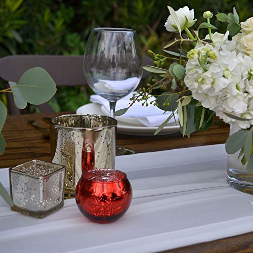Just Artifacts 4-Inch Speckled Mercury Glass Votive Candle Holder (1Pc, Gold) #TOP5