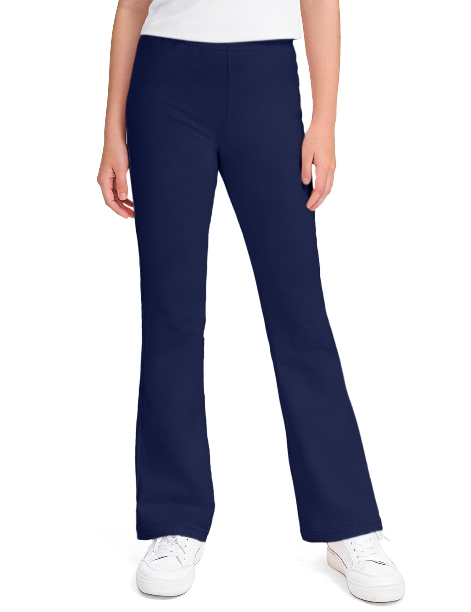KEREDA Girls Flare Leggings School Uniform Pants for Girls Bell Bottoms Cotton Clothes for Kids