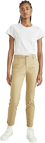 Dockers Weekend Chino Skinny Fit Pantolon Kadın Pantolon, HARVEST GOLD, 29W