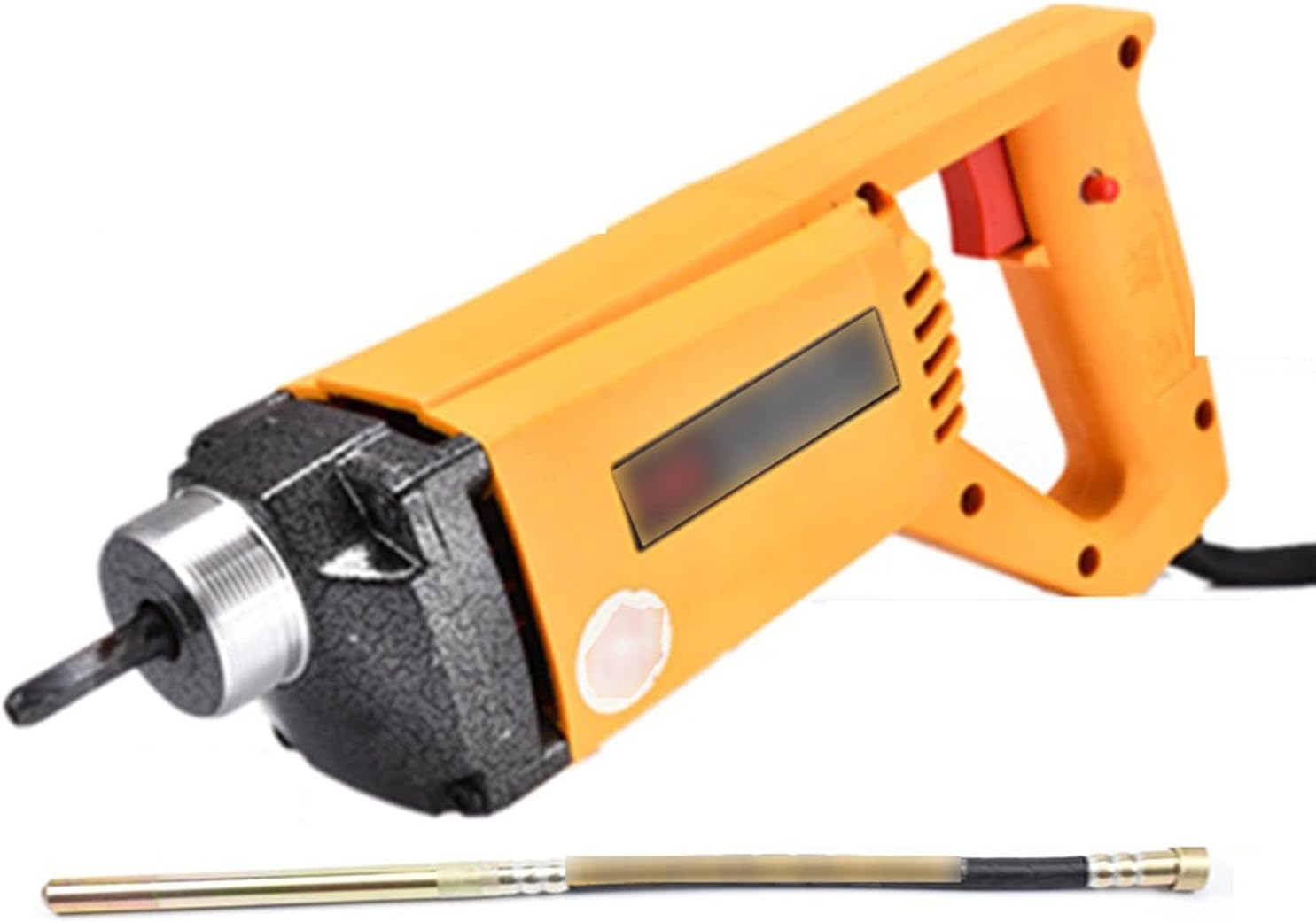 Concrete Mixers, Hand Held Power Concrete Vibrators Cement Bubble Remover With 1M 1.2M 1.5M Copper Rod Concrete Tools(2800W+35#1m rod)