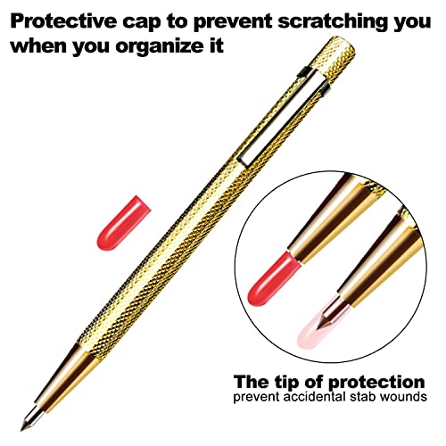 Tungsten Carbide Tip Scribe, Metal Etching Pen Carve Engraver Scriber Tools For Stainless Steel, Ceramics, Glass, Metal Sheet And Gold/Welding(6 Pack) #TOP2