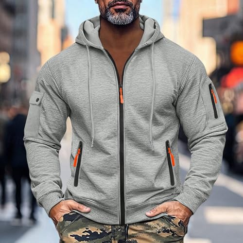 Ymosrh Men's Sweatshirts Hoodies, Long Sleeve Hooded Sweatshirts Casual Athletic Workout Fall Winter Hoodie Pullover, M-3XL4
