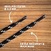 LaceHype 2 Paar - Premium Runde Schnürsenkel [ Ø4,5 mm ] Polyester für Arbeitsschuhe, Stiefel, Outdoorschuhe und Sportschuhe reißfeste Schuhbänder (Schwarz/Weiß, 110cm)