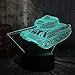 Produktbild 3D Illusion Nachtlicht 7 Farbe Led Vision Verkauf Coole Maschine Tank Schreibtisch Neuheit Atmosphäre Wohnkultur Glanz Kinder Bunte kreative Geschenk Fernbedienung