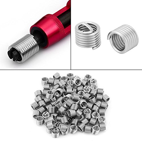 m6 helicoil kit 6mm helicoil 304 stainless steel 100 pcs 304 stainless steel screw wire sleeve thread repair insert assortment kit m6x10x15d