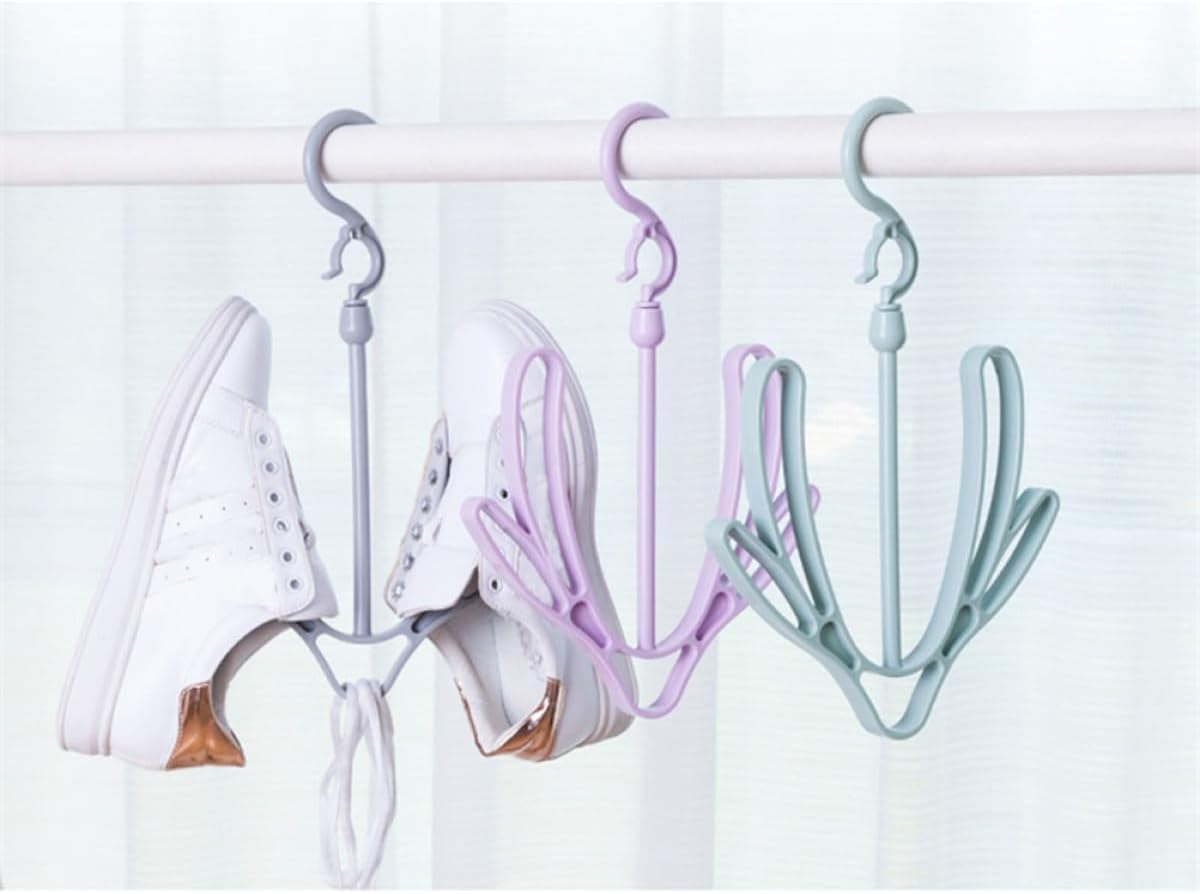 Ciieeo 6pcs Plastic Shoes Hanger Drying Rack for Ties and Scarves