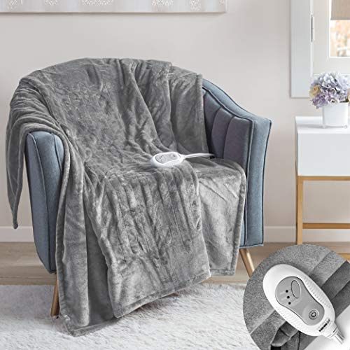 Degrees of Comfort Electric Heated Throw Blanket | Fast Heating, Plush Microlight, UL