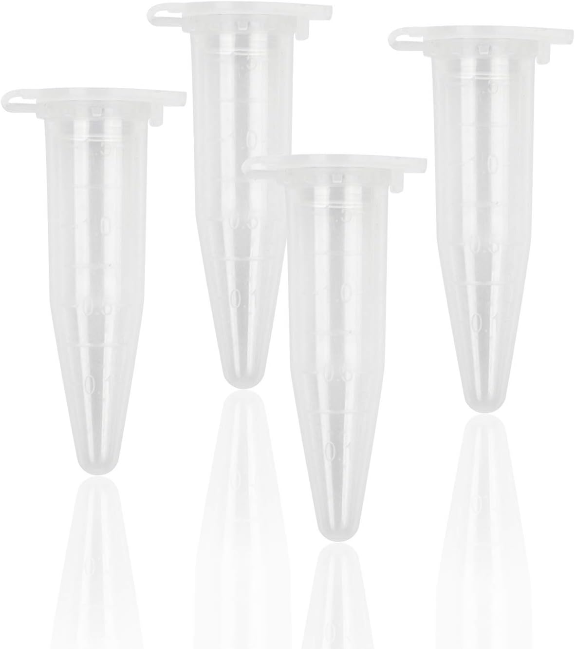100 Pcs Centrifuge Tubes 1.5ml Bottom with Lid Clear Plastic Test Tube with Graduated Vials Small Tubes with Caps Small Sample Bottle Vials Container with Cap for Lab