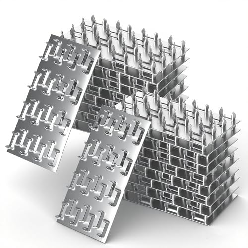 60 Pack 4"x2" Pronged Truss Plates with 8mm Nail Teeth, Galvanized Steel Flat Mending Plates Repair Tie Plate Bracket Thickness 1mm, for Timber Roofing Wood Truss Connector Plate