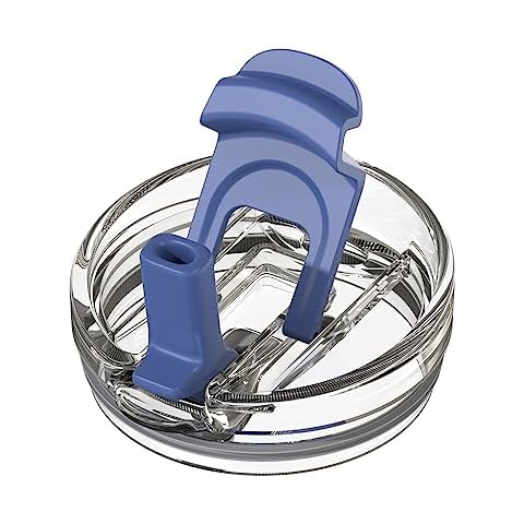 Zukro Replacement Lid for 50 oz & 40 oz Reduce Tumbler, Fit for 42 oz, 35 oz, 30 oz Yeti Rambler Tumbler, Leakproof 2-in-1 Flip Straw Lid, Press-in, Fit for Hydrapeak 40 oz Tumbler, Navy Blue Cover