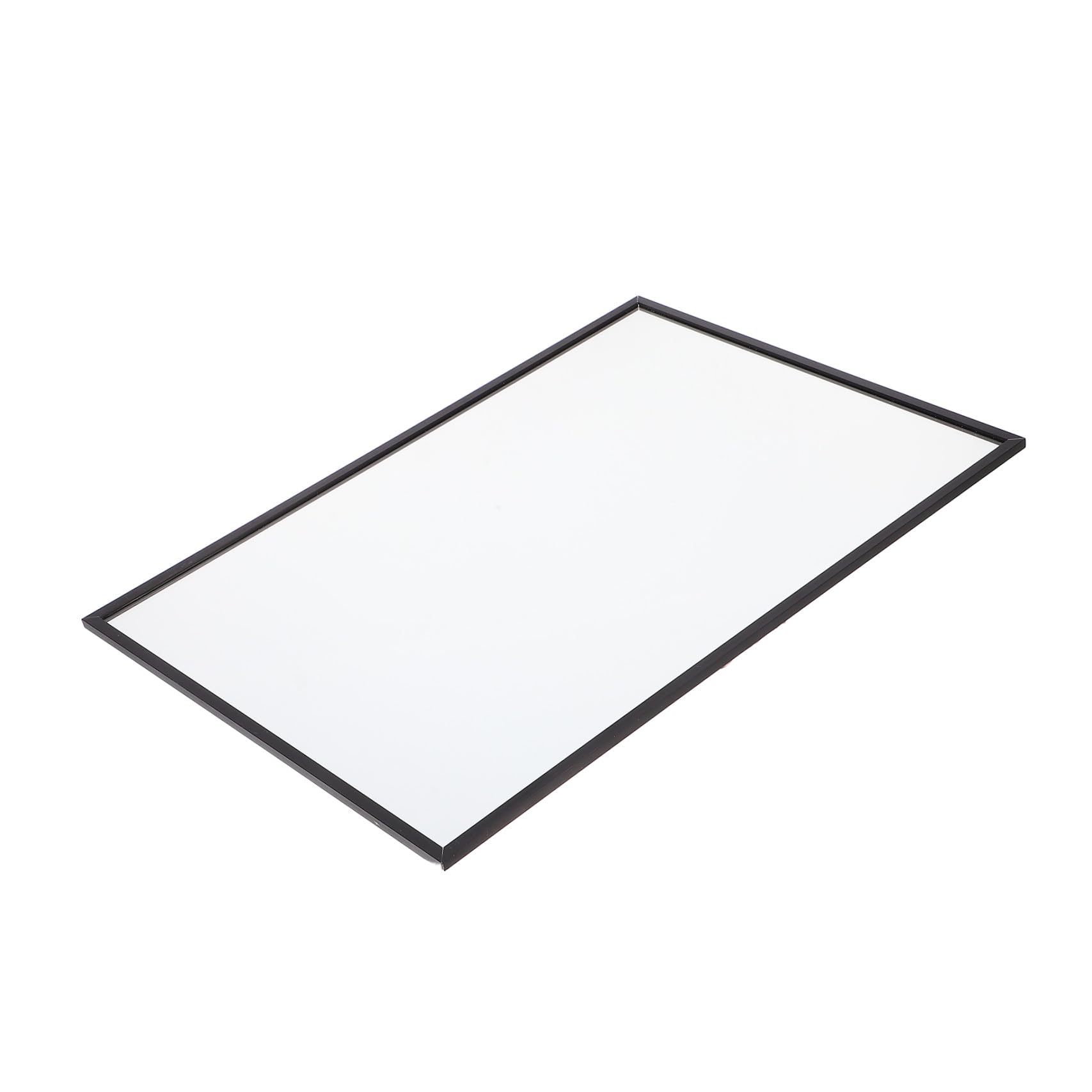 Standspiegel aus für Schuhgeschäfte Schwarzer Eleganter für Freistehender Kleiner Ankleidespiegel Aluminiumlegierung Glas Stabiler Schuhspiegel und Eingang und Anprobe