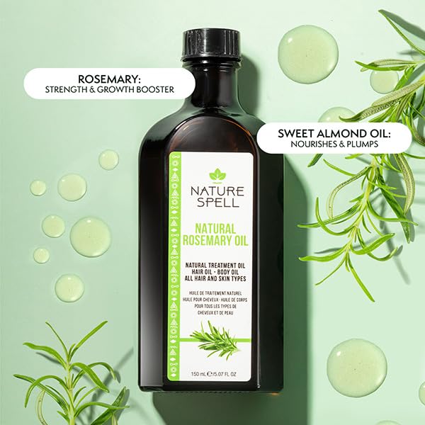 Nature Spell Hair Growth Duo with Rosemary & Batana Oils, Pre-Diluted Oil Set to Promote Growth & Strengthen Dry - Image 3