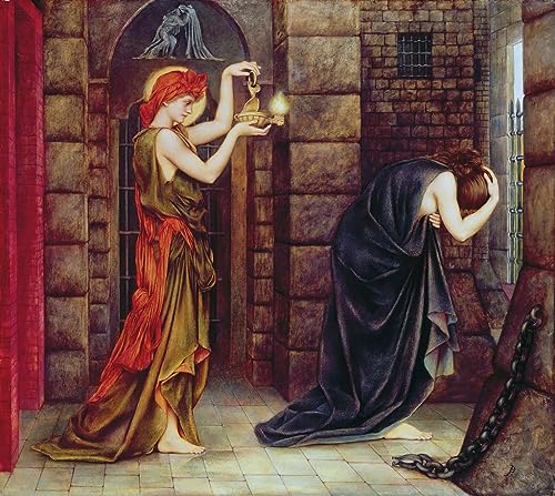 Pintura mural decorativa de Evelyn De Morgan en lienzo de 60x90cm para dormitorios