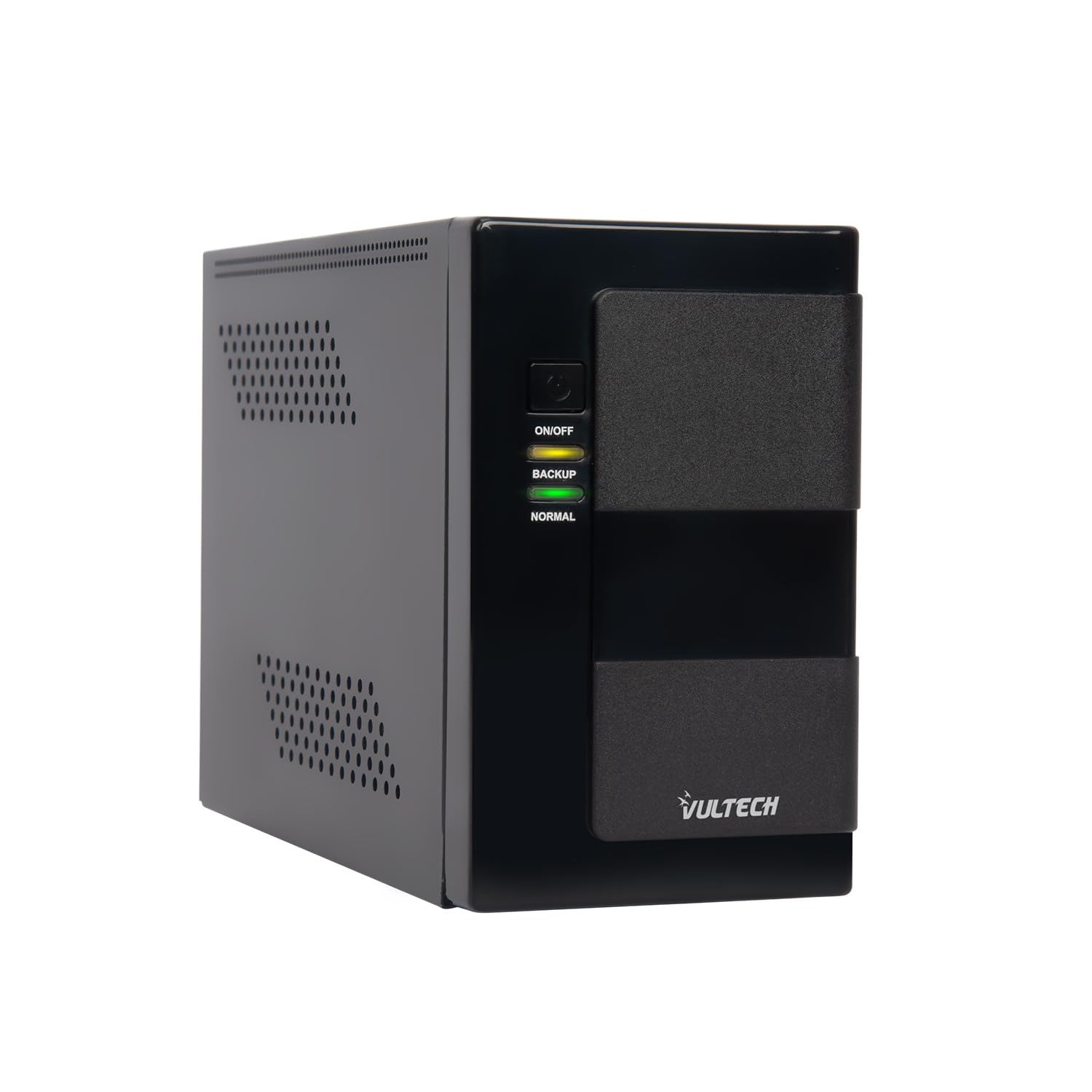 VulTech UPS650VA-LFP-NAS Gruppo di continuità UPS NAS desktop per Synology/QNAP/Hard Disk di Rete, 650VA 350Watt al litio, Line Interactive, 2x Schuko + Porta USB, Monitoraggio/Spegnimento Automatico