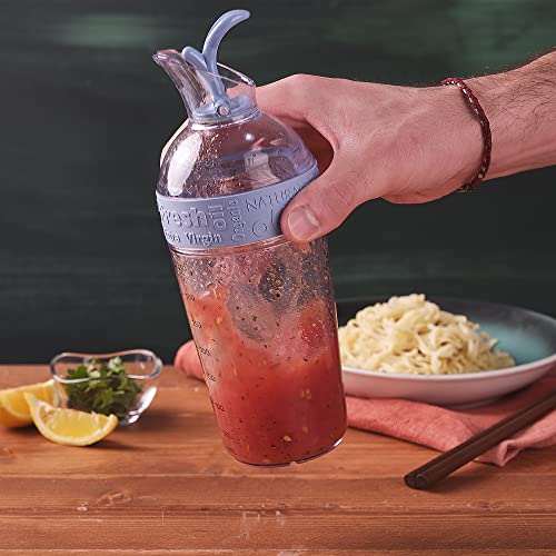 Foto von CRYSTALIA Groß Dressingshaker, 360ml, Good Grips Salatdressing Shaker BPA FREI Dressing Behälter, Saucenflasche, ölspender Flasche, Salatsossen Salatsoßen Shaker, Salatdressing Flasche Dressing shaker