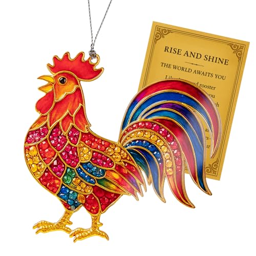 Chicken Christmas Ornaments - Chicken Ornament - Chicken Decor - Rooster Christmas Ornaments - Rooster Decor - Chickenn Statue - Ugly Christmas Ornament - Unique Ornament - Christmass Chickens Decors