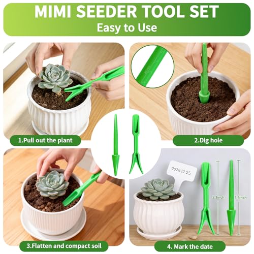 Kit de herramientas para plantar semillas 17 piezas miniatura 6