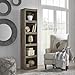 Signature Design by Ashley Trinell Rustic Entertainment Center Pier Bookcase with 3 Adjustable Shelves, Natural Brown