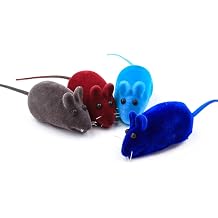 Dog Cat Playing Toy Squeak Noise Toy Lovely Rat Toy Mice False Mouse 4PCS Multi-Colors/3427