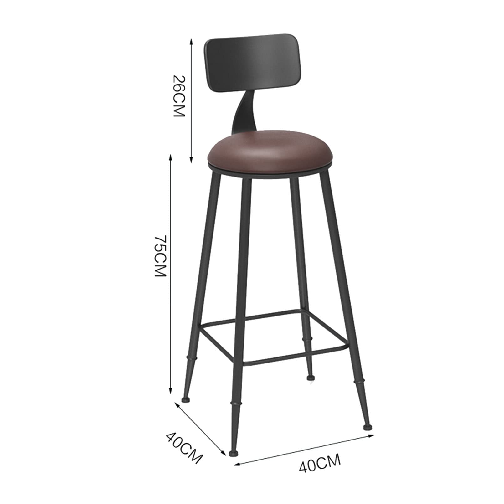 Amazon｜レトロなインダストリアル スタイルのバースツール、2 朝食