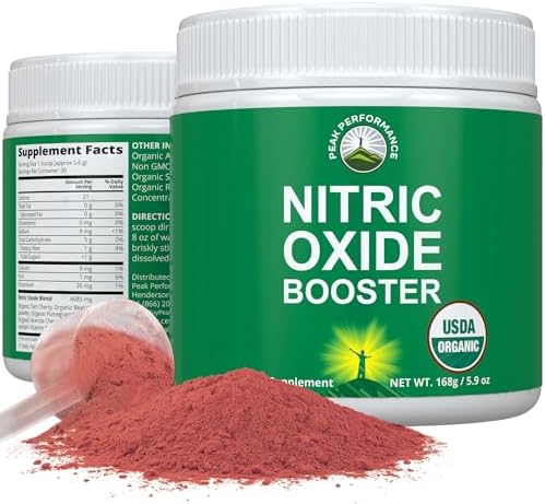 USDA Organic Plant Based Nitric Oxide Booster Powder Supplement f...