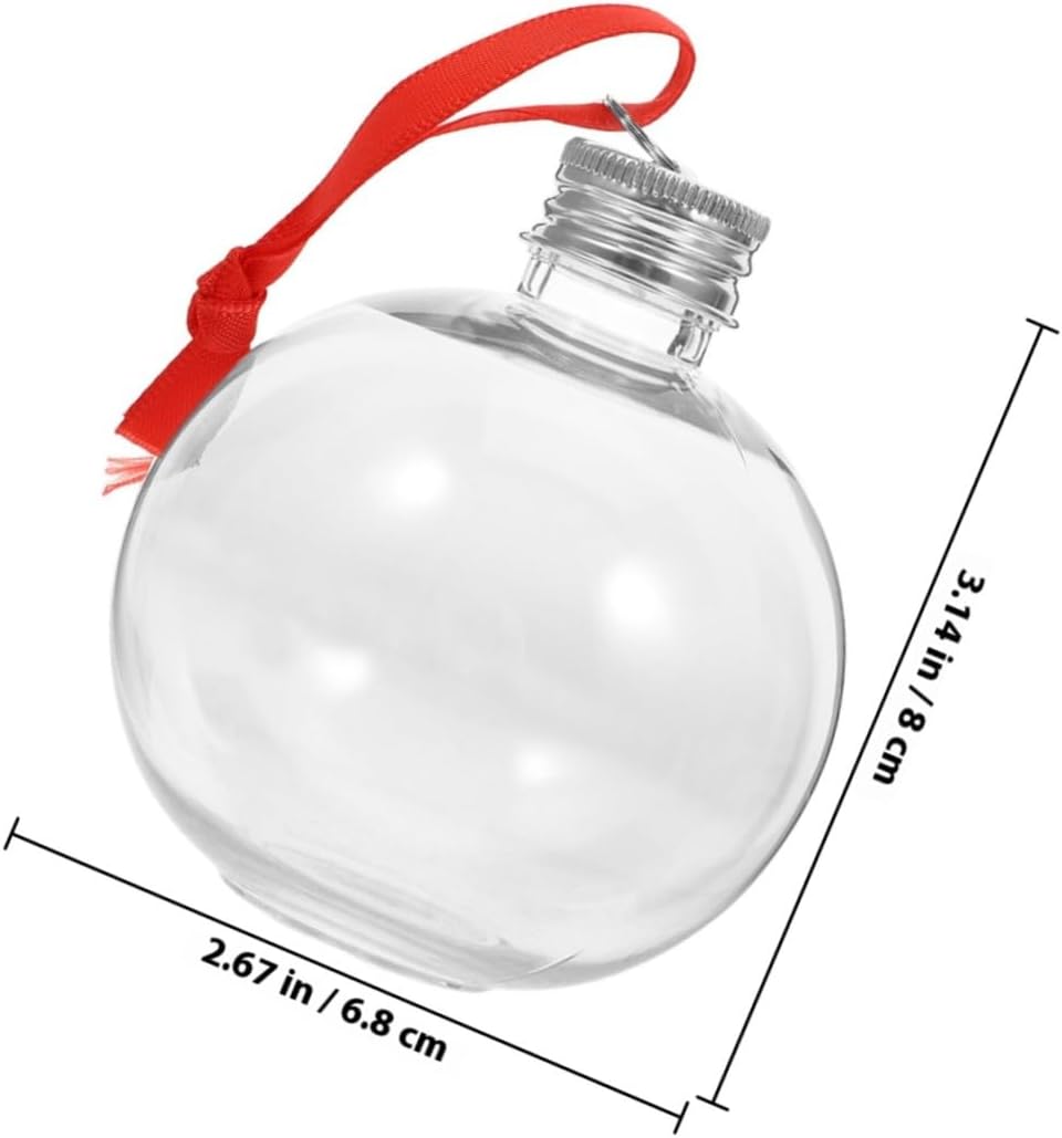 10pcs Christmas Tree Fillable Bulb Shaped Bottles with String for Candy