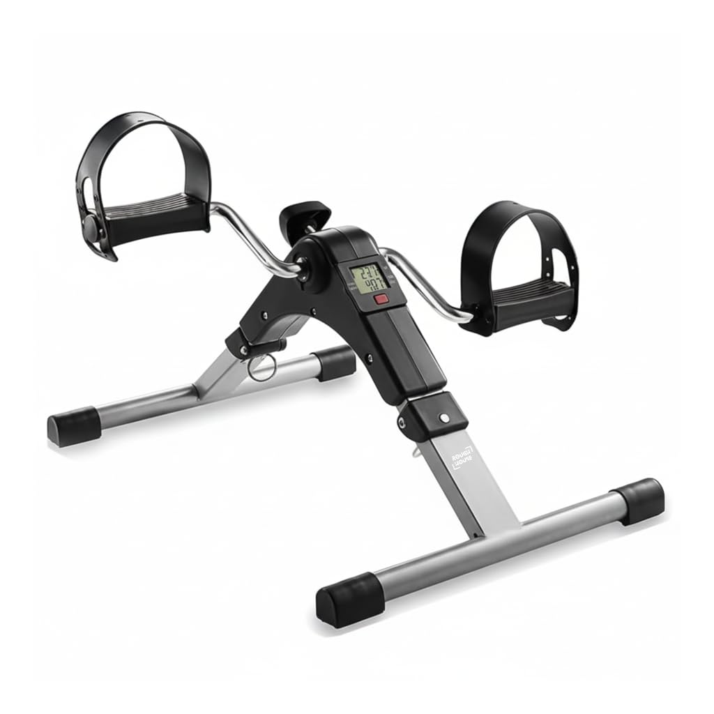 Roughhouse Mini Cycle Pedal Exerciser for Home & Desk – Adjustable Resistance Under Desk Exercise Cycle for Legs & Arms, Low-Impact Fitness & Rehab Equipment