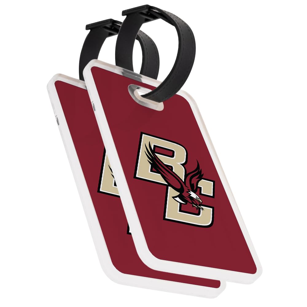 Desert Cactus Boston College Luggage Tag Official BC Eagles 2 Pack Travel ID Label for Suitcases Bags and