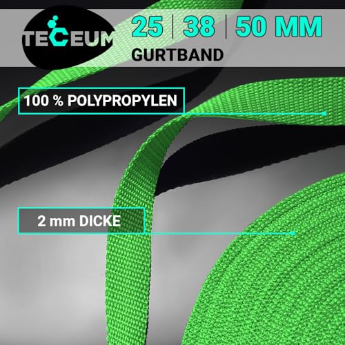 Image of TECEUM 3 /4 inch & 5 /8 inch & 1 inch & 1.5 inch & 2 inch Webbing - 10 25 50 Yards - 40+ Colors - Heavy Duty 1 Inch 1.5 Inch 2 Inch Backpack Straps - Webbing for Outdoors Indoors Crafting DIY