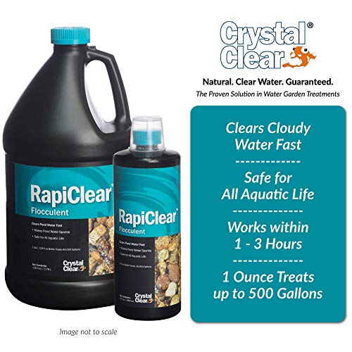 Crystalclear Rapiclear Liquid Flocculent - Pond Water Clarifier - 1 Gallon Treats Up To 64,000 Gallons #TOP1