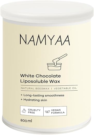 Namyaa White Chocolate Liposoluble Wax 800ml Painless Hair Removal Wax For Women| Quick &amp; Easy Tan Removal Waxing for Sens...