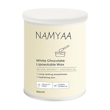 Namyaa White Chocolate Liposoluble Wax 800ml Painless Hair Removal Wax For Women| Quick & Easy Tan Removal Waxing for Sensitive Skin | For Full Body, Arms, Legs, Underarms | 800ml, Pack of 1