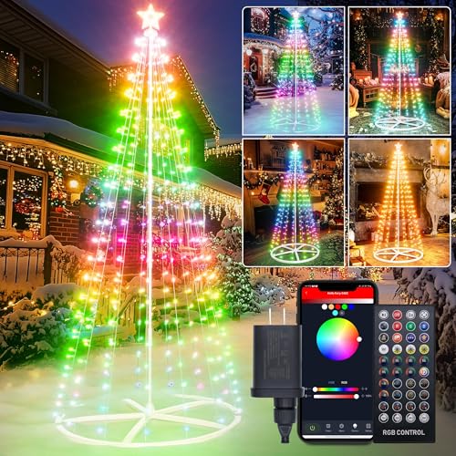 Lphianx 9Ft Lighted Christmas Tree, 265 RGB LEDs - image 1