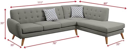 Miniatura 3 de Poundex PDEX-F6953 Sofás, Gris Gris,Negro -,Laguna