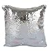 Merrycolor Mermaid Pillow Cover, Unicorn Pillow Case Magic Reversible Sequin Pillow Cover Decorative Throw Cushion Case (F Unicorn- Silver Sequins)