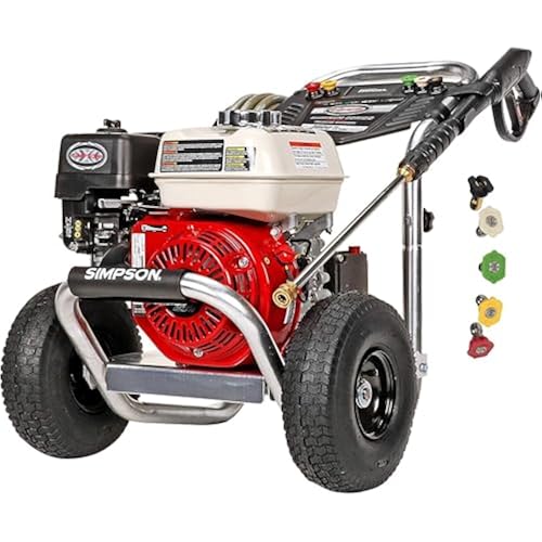 Simpson Aluminum Series 3600 PSI Gas Pressure Washer, 2.5 GPM, Honda GX200