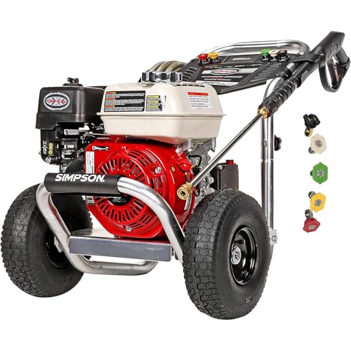 Simpson Aluminum Series 3600 PSI Gas Pressure Washer, 2.5 GPM, Honda GX200