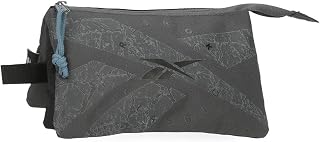 Stam Estuche Triple Gris 22x12x5 cms Poliéster by Joumma Bags