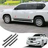 for Land Cruiser Prado 150 2010-2023 Side Door Body Anti-Scratch Strip Accessories LC150 Body Trim Appearance Modification (Black)