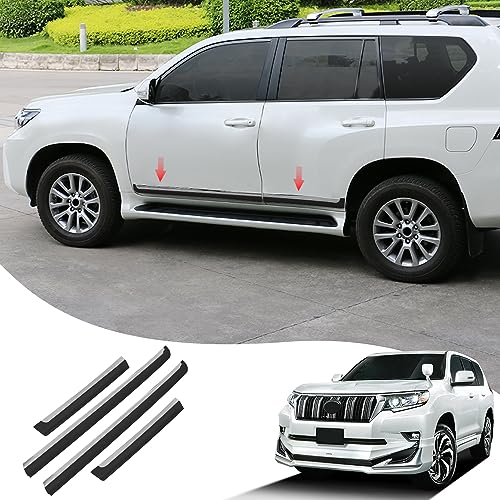 for Land Cruiser Prado 150 2010-2023 Side Door Body Anti-Scratch Strip Accessories LC150 Body Trim Appearance Modification (Black)