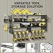 RacKeaLsi Large Power Tool Organizer Wall Mount, 4 Layer Garage Storage Cordless Tool Organizer with 8 Drills Holder, Heavy Duty Premium Metal Load 400 lbs, Ideal Garage Organization Gifts for Men