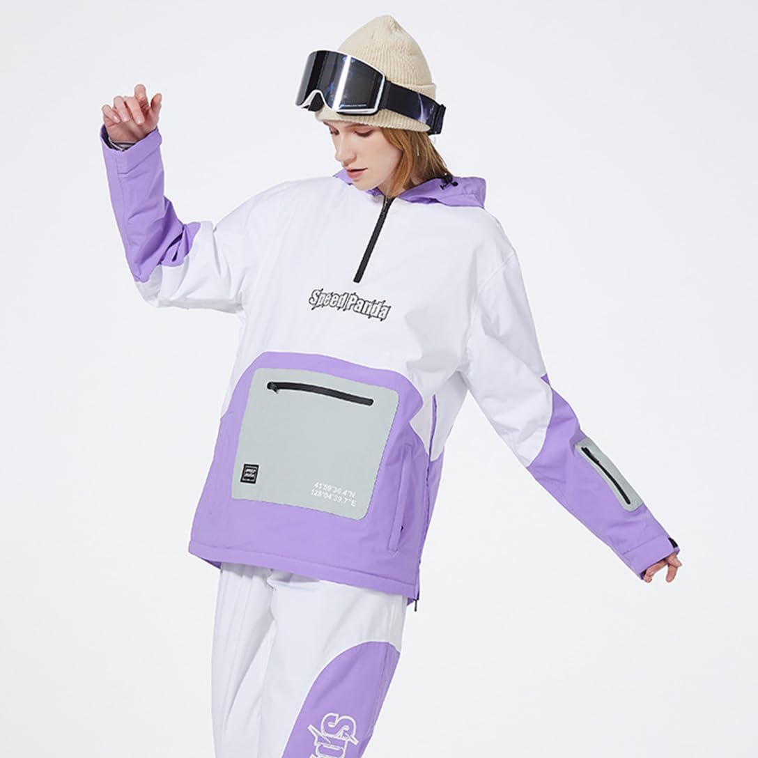 美品⭐︎ OAKLEY スノーボードウェア　紫/白 ボードウェア(上のみ) SIGNORMOTO] スキーウェア スノーボードウェア