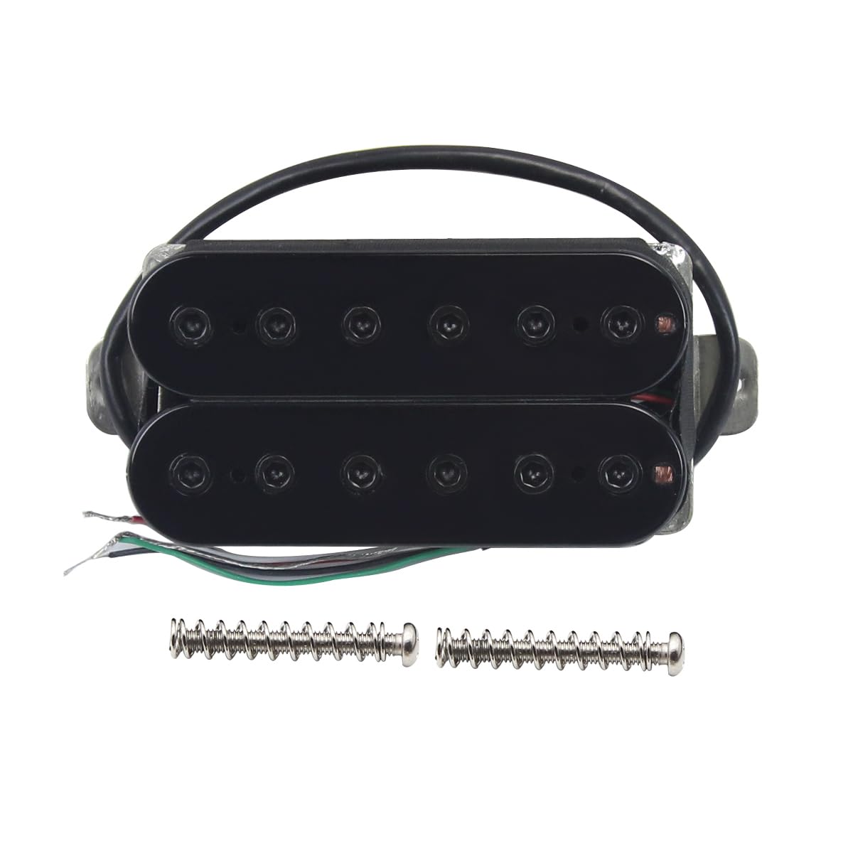 FLEOR Keramik-SSH-Tonabnehmer-Set, Humbucker-Tonabnehmer und Hot-Rail-Single-Coil-Humbucker-Tonabnehmer-Set für E-Gitarre, Schwarz